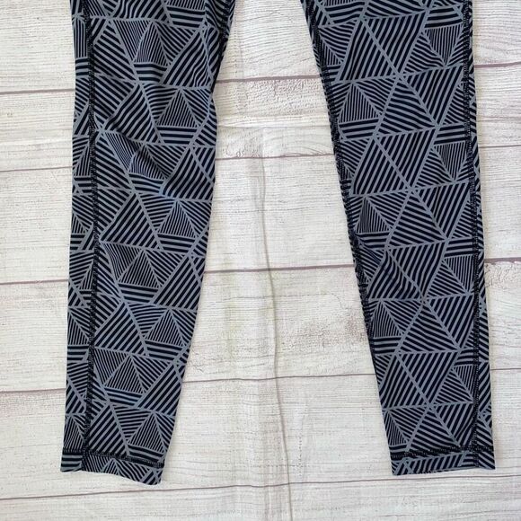 Avia women XS pull on print leggings w/elastic waist black and grey - Picture 2 of 9